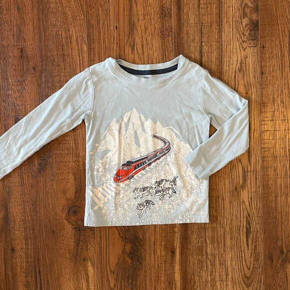 Tea Collection Long Sleeve Tee, Size 3T Polar Train - Picture 1 of 5
